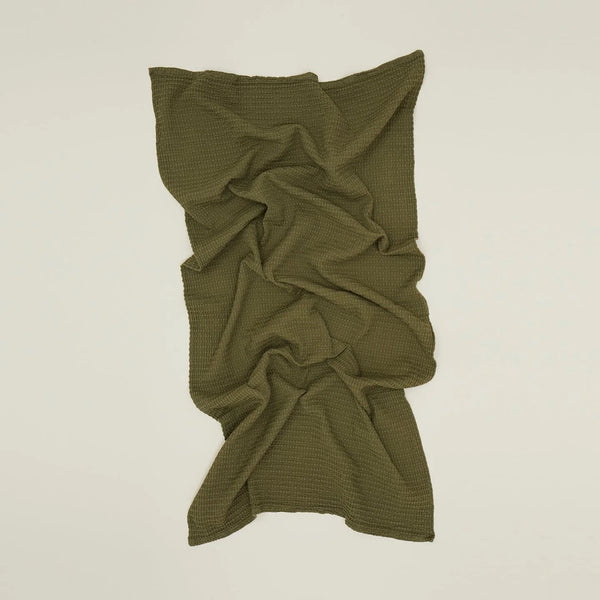 SIMPLE WAFFLE TOWELS - OLIVE - HAND