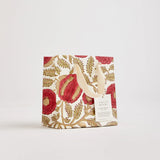 Block Print Gift Bag, Red Flower, Small