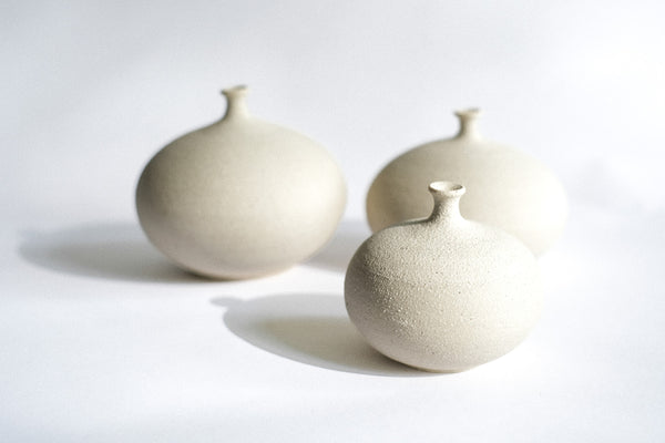 Stone Bud Vase, Sand, Medium