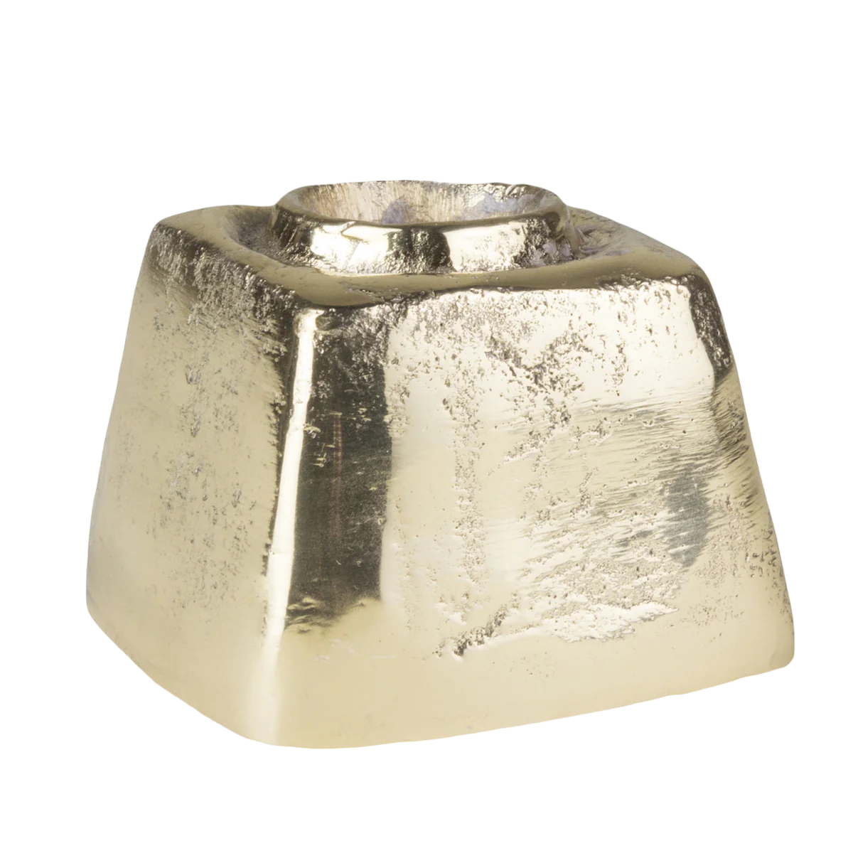 Rough Cast Solid Brass Taper Candle Block Rough Cast Solid Brass Taper Candle Block