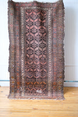 Antique Persian Runner Rug, Salmon / Brown