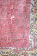 Antique Turkish Prayer Rug, Red / Persimmon