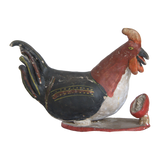 Mexican Folk Art Pottery Figure, Bird with Fruit