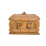 Tramp Art Box with Initials "P.C."