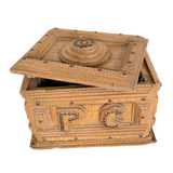 Tramp Art Box with Initials "P.C."