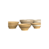 Antique Set of 5 Yellowware Mixing Bowls
