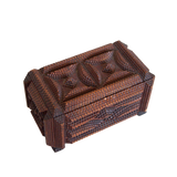 Antique Wooden Tramp Art Hinged Box