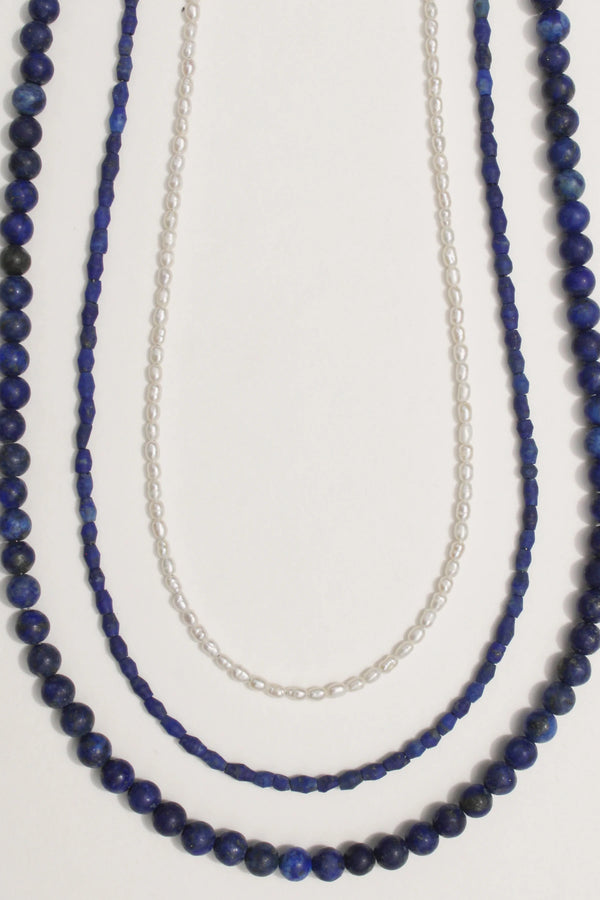 Lapis Blue Beaded Necklace