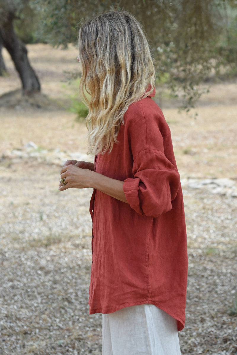 The Palma Shirt - Pomegranate