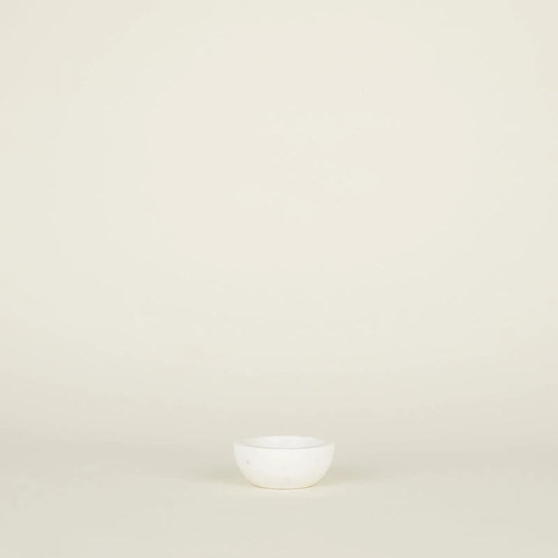 SIMPLE MARBLE BOWL - SMALL - WHITE