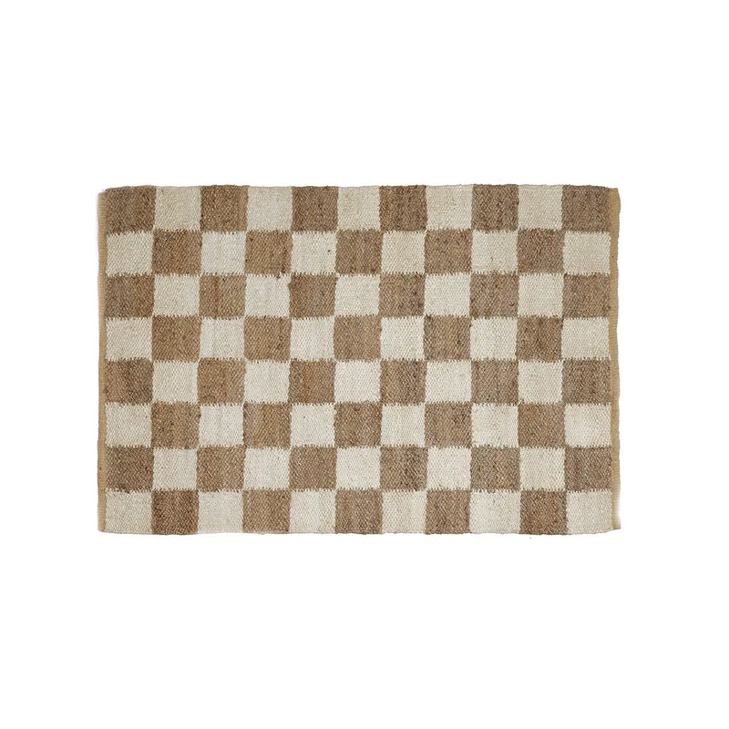 Checkered Jute Rug