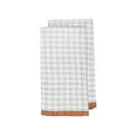 Gingham Towels, Cognac / Blue