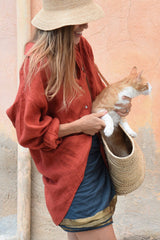 The Palma Shirt - Pomegranate