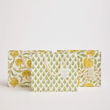 Block Print Gift Bag, Yellow Flower, Medium
