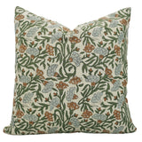 18x18 Block Print Linen Throw Pillow - Thorny Stems