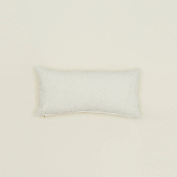 TEXTURED WOOL PILLOW - IVORY - 22"x12"