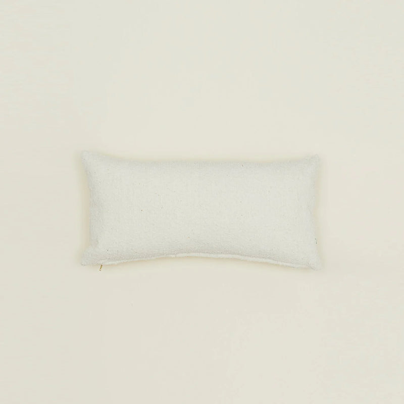 TEXTURED WOOL PILLOW - IVORY - 22"x12"