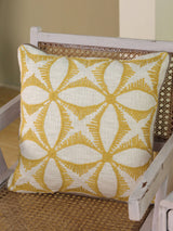 Yellow Cord Hand Embroidered Pillow - 20x20