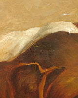 Antique Oil on Canvas of English Springer Spaniel Dog