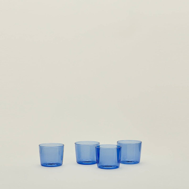 ESSENTIAL GLASSWARE - SET OF 4, BLUE - SMALL