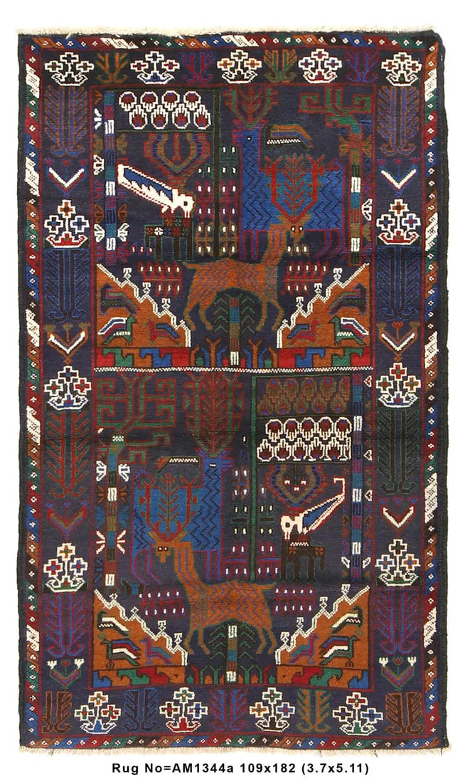 Afghan Hand-Knotted Tribal Wool Rug