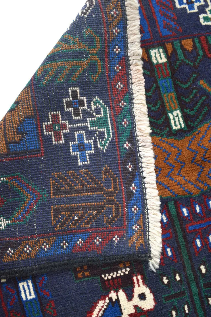 Afghan Hand-Knotted Tribal Wool Rug