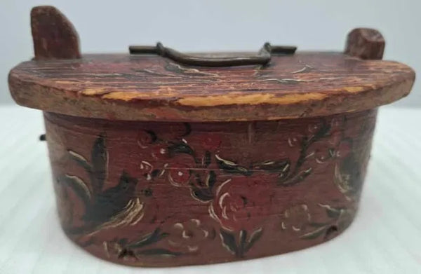 Miniature Brides Band Box ~ circa 1830 ~ Original Paint