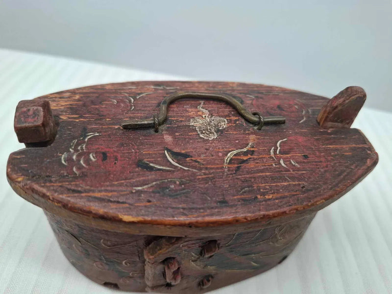 Miniature Brides Band Box ~ circa 1830 ~ Original Paint