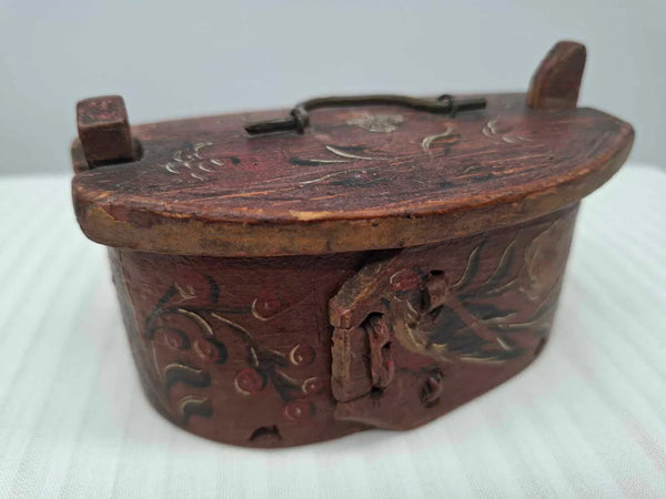 Miniature Brides Band Box ~ circa 1830 ~ Original Paint