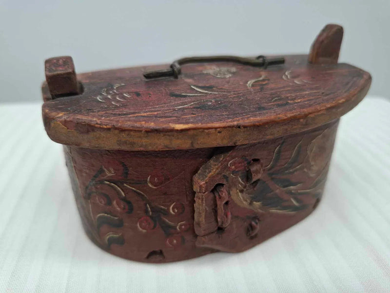 Miniature Brides Band Box ~ circa 1830 ~ Original Paint