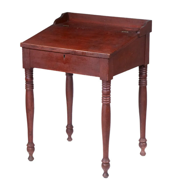 19TH C. PAINTED SLANT TOP DESK