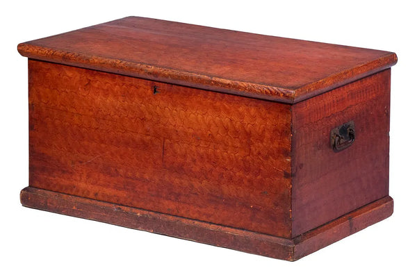 19th c. GRAIN PAINTED BLANKET CHEST