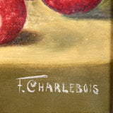 19th Century Still Life Painting, Overturned Apples