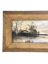 CARL WEBER GOUACHE HARBOR SCENE