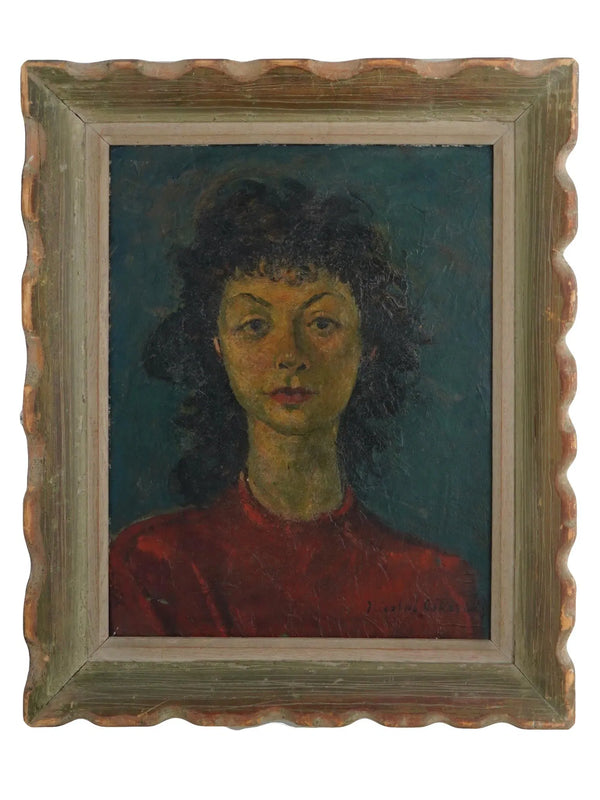 RUSSIAN PORTRAIT OIL PAINTING BY NICOLAI CIKOVSKY