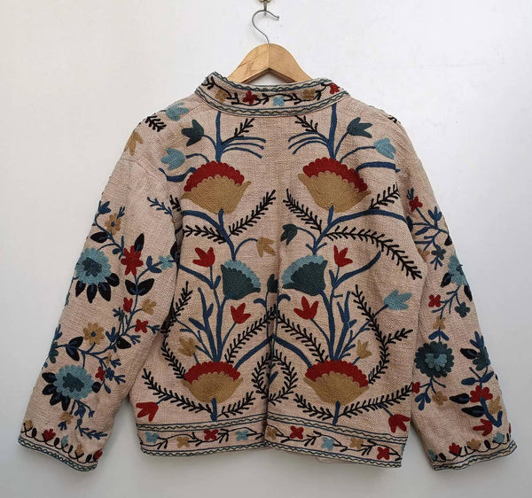 Cotton Suzani Hand Embroidered Jacket