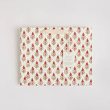 Block Print Gift Bag, Red Flower, Medium