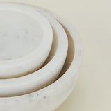 SIMPLE MARBLE BOWL - SMALL - WHITE