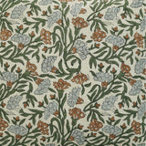 18x18 Block Print Linen Throw Pillow - Thorny Stems