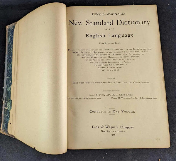 Antique Funk & Wagnalls Dictionary