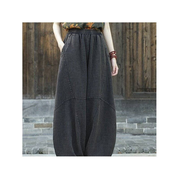 Cotton/Hemp Lantern Trousers