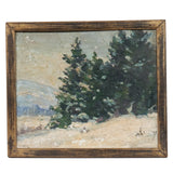 19th Century Winter Landscape Oil Painting