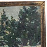 19th Century Winter Landscape Oil Painting