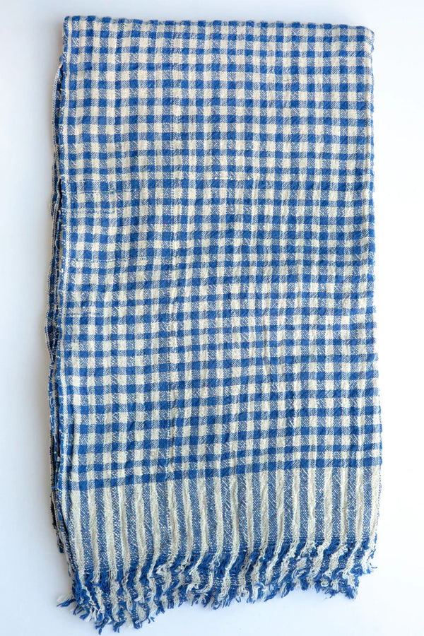 Indigo Gingham Tablecloth