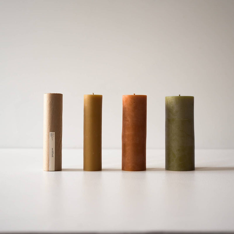 Organic Beeswax Pillar Candles