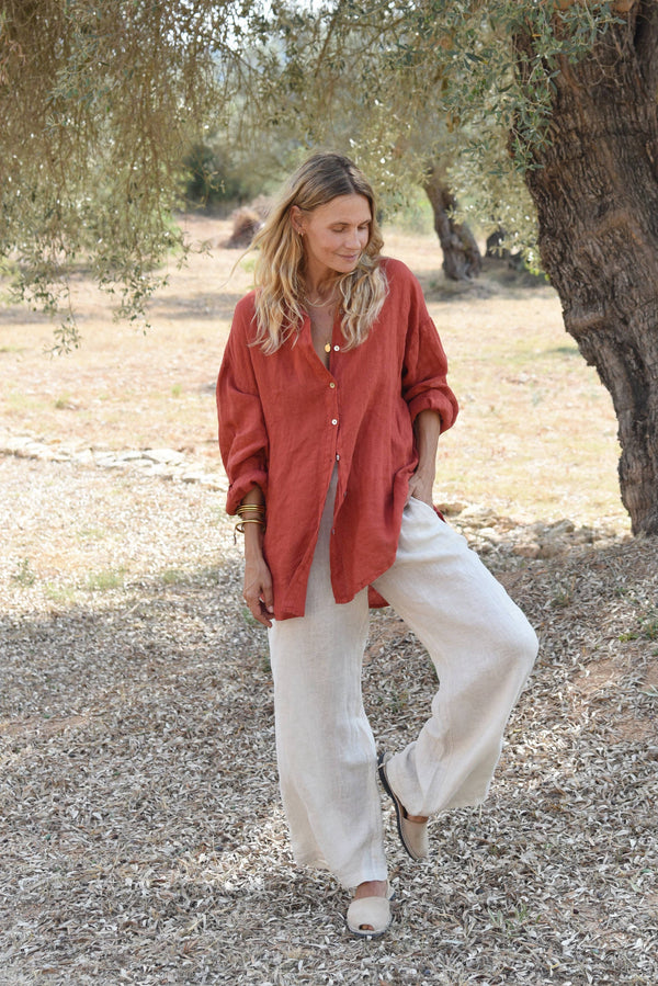 The Palma Shirt - Pomegranate