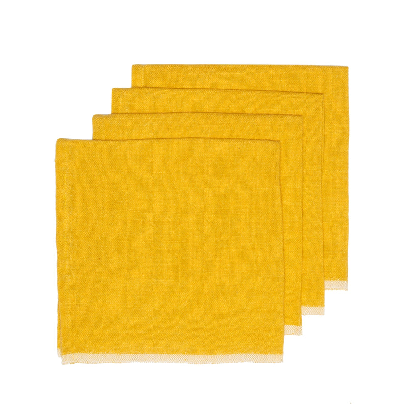 Chunky Linen Napkins, Mustard