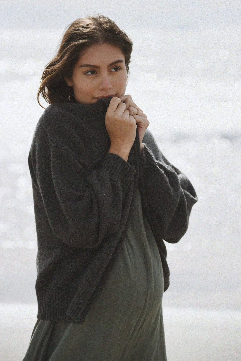 The Cashmere Yaya Cardigan - Ash