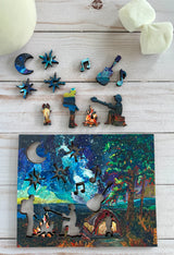 Camping Under the Stars Wooden Puzzle