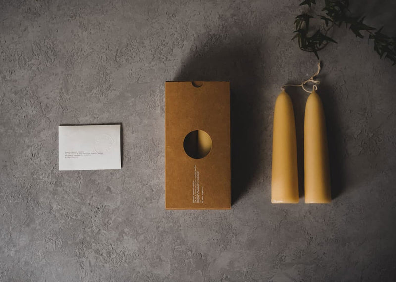 Organic Beeswax Stubby Taper Candles